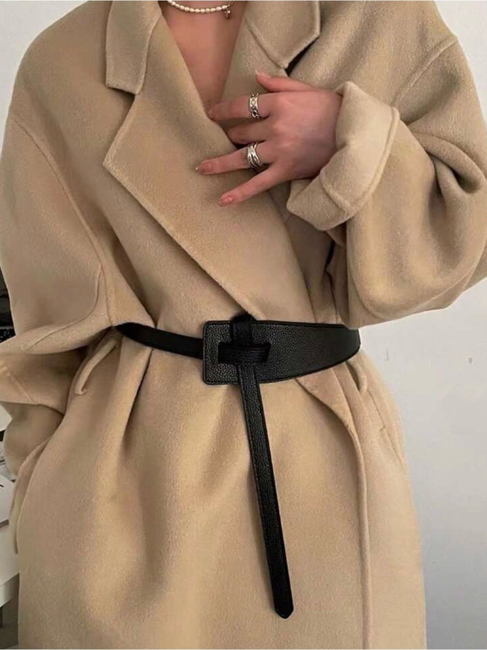 Classic Black Knot Waist Belt - Women Accessories